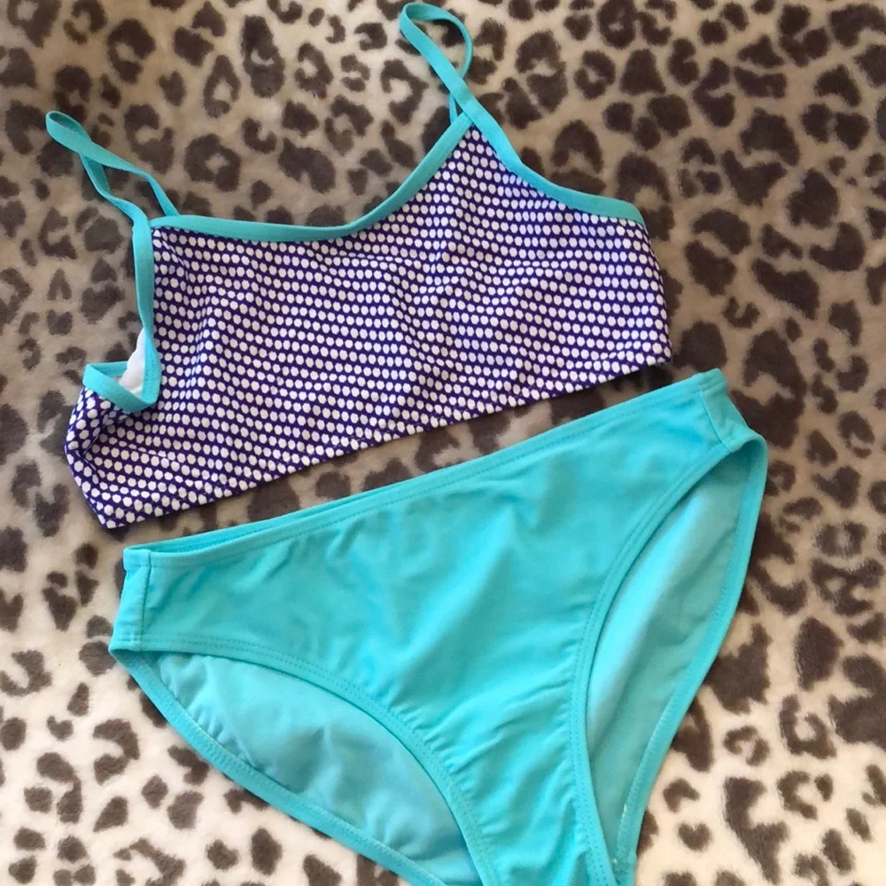 Old Navy Girls Bikini Set Bundle in Blue Size Large 10 12